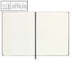 Notizbuch XL - 190 x 250 mm, liniert, Hardcover, 96 Blatt, schwarz
