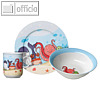 Kinder-Geschirr-Set, 3-teilig - Teller/Becher/Schale, Porzellan, bunt, 319200