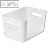 Aufbewahrungsbox mit offener Vorderseite, 295 x 200 x 160 mm, Kunststoff, wei?