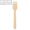 Papstar Einweggabeln, Holz "pure", 16 cm, 1.000 St?ck, 37178