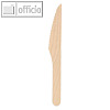Papstar Einwegmesser spitz, Holz "pure", 16 cm, 1.000 St?ck, 37177