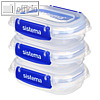 Frischhaltedose, 180 ml, 88 x 127 x 118 mm, Kunststoff, blau, 3er Set, 881523