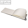 Aquarellalbum, DIN A5, 130 x 210 mm, 200 g/qm, Hardcover, 52 Blatt, schwarz