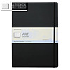 Aquarellnotizbuch, DIN A3, 297 x 420 mm, 200g/qm, Hardcover, schwarz, 30 Blatt