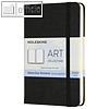 Aquarellnotizbuch, DIN A6, 90 x 140 mm, 200 g/qm, Hardcover, schwarz, 30 Blatt