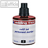 Edding Nachfülltusche T 100, permanent, rot, 100 ml, 4-T100002