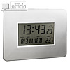officio Digitale LCD-Funkwanduhr, 300 x 18 x 210 mm, Kunststoff, silber, 191-2