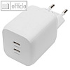 DIGITUS USB-Ladeger?t, 2x USB-C, 65 Watt, wei?, DA-10063