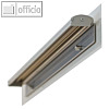 Franken Flipchart Blockhalter, 55 x 700 mm, magnetisch, Aluminium, silber,FDKMAG