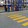 Bodenmarkierung Zebrastreifen, 200 x 0.5 x 1.200 mm, permanent, Kunststoff, gelb