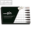 Schreibger?te-Set uni pin, 6 Finliner + Bleistift, 8er Koffer, CF PIN/6+1PORTE