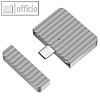 Externes SSD-Geh?use, USB-C - PCIe NVMe, 40 x 40 x 8 mm Alu, silber, UA0423