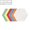 Moderatorenkarten - Wabe, 19 x 16,5 cm, selbstklebend, 6 Farben, 300 St.