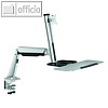Sitz-Steh Arbeitsplatz mit Klemme f?r 1 Monitor, 32" (81,28 cm), max 8kg, silber