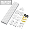 Kabelkanal-Set f?r Wandinstallation, L?nge sortiert, Kanal 30 x 15 x 432 mm wei?