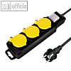 LogiLink Outdoor-Steckdosenleiste, 3-fach, IP44, Kabel 1.5 m, schwarz, LPS253
