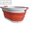 Lindenberg Waeschekorb Faltbar orange / weiß