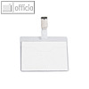Durable Namensschild Security mit Clip, 90 x 60 mm, transp., 5 St?ck, 861219