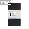 Moleskine Skizzenblock, P/A6, 120g/qm, Karton, schwarz, (2 St?ck), 8058647626819