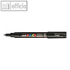 POSCA Pigmentmarker, schwarz, Rundspitze 0,7 - 1,0 mm, PC1MC N