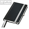Notizbuch STYLE, A6, Kariert,160 Seiten, Satin Schwarz, Hardcover, 4491-00-94