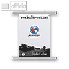 Franken Plakatschienen zum Aufh?ngen, 120 cm, Aluminium, silber, 1 Set, BS1007