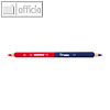 Dreikant-Lehrerbuntstift / Silbenstift TWIN JUMBO, rot / blau, im Etui, BB94851