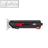 Wedo 3-in-1 Cutter mit Schaber und Auftrenner, schwarz / rot, 78822