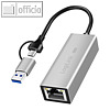 LogiLink USB auf RJ45 Ethernet-Netzwerkadapter, bis 2.500 MBits/s, UA0422