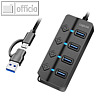 LogiLink USB 3.2 Gen1 Hub, 4 Port - mit Ein- / Ausschalter, UA0419