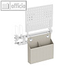 Lochplatten-B?roschienenorganizer, (B)557 x (T)172 x (H)745 mm, wei?, PB0101