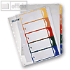 LEITZ PC-beschriftbares Register 1-5, DIN A4, PP, transparent, 1291-00-00