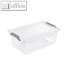 Aufbewahrungsbox "leonie", 3.7 Liter, 285 x 185 x 105 mm, Deckel, transparent