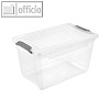 Aufbewahrungsbox "leonie", 5.4 Liter, 285 x 185 x 160 mm, Deckel, transparent
