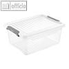 Aufbewahrungsbox "leonie", 11.4 Liter, 375 x 285 x 160 mm, Deckel, transparent