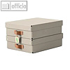 Aufbewahrungsbox-Set Puro, Karton, 270 x 370 x 100 mm, beige, 2 St?ck