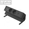 Fellowes Tisch-Steckdosenleiste Power Desk 2, Typ F, 2x USB, schwarz, 100137182