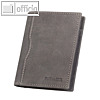 J?scha Kreditkartenb?rse RFID, grau, Leder, 110 x 85 x 20 mm, 47258