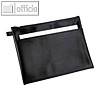 Banktasche / Utensilientasche m. Vortasche, 250 x 190 mm, Lederimitat, schwarz