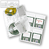 Durable CD-Hülle DIN A4, für 4 CDs/DVDs, transparent, 5 Stück, 5222-19