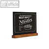 Kreidetafel Tischaufsteller, A5 quer, 158 x 210 x 25 mm, Sockel natur, 356271