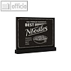 Kreidetafel Tischaufsteller, A5 quer, 158 x 210 x 25 mm, Sockel schwarz, 356269