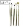 officio Haarpinsel-Set ?ko, 4 Rund- und 2 Flachpinsel, 6er-Set