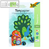 Tonpapierblock, A4, 130 g/m?, 10-fach farbig sortiert, Block mit 20 Blatt, 600