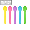 Eis- und Dessertl?ffel aus Papier, farbig, geschmacksneutral, 13 cm, 10x 100 St.