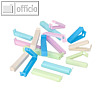 Papstar Verschluss-Clips, PP, 3 Gr??en farbig sortiert, 20x 15 St?ck, 37564