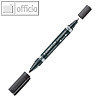 Lumocolor Permanent-Marker duo - Rundspitze, Strichst?rke M & F, schwarz, 348-9