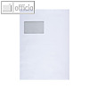 Faltentasche C4, Klotzboden 20 mm Falte, mit Fenster, haftkleb., wei?, 100er