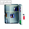 officio Schl?sselkasten mit 70 Haken, 155 x 200 x 60 mm, Stahl, lichtgrau, 893