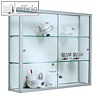 BST Wandvitrine NICE - 60 x 80 x 20 cm, 2 B?den, Glas/Alu, silber, NICE W2